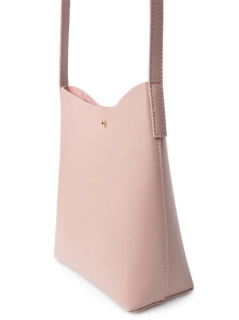 Samara Women’s Blush Pink Vegan Leather Small Crossbody Bag Purse - Picture 3 of 9
